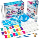 Original Stationery Craft Kits Trinket Dish Studio - Multicolor, 40 Pieces, Air-Drying Clay & Tools - Jewelry Dish Making ...