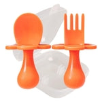 Grabease Baby Feeding Utensils Set - Infant and Baby Fork and Spoon for Ages 1-11 Months, BPAs and Phthalate-Free Cutlery,...