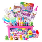 Original Stationery Ice Cream Slime Kit Rainbow Popsicle Edition – All-in-One DIY Slime Making Kit with Glue, Activator, S...