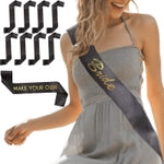 BLUE PANDA Satin Sash - adaptable Sash for Screen Printing & Heat Transfers - For Pageants & Princess Stole - Bachelorette...