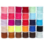 Bright Creations Faux Leather Lace - 30 Spools, 2.5mm x 165 yd, Multicolor - DIY Crafts & Beading - Lanyard String, Flat V...