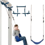 Gym1 Doorway Swing & Pull-Up Bar Gym - Pull-Up Bar Strength Training & Kids Exercise Equipment - Sensory Swing & Rope Ladd...