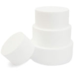 Bright Creations Foam Cake Rounds 4-Tier Dummy Set - 5, 6, 7 & 8-Inch Tiers, White - Dummy Cakes for Decorating Practice