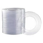 Prestee 100 Pack Clear Plastic Plates for Party - 6.25" Round Small Disposable Plates for Dessert, Appetizers, and Cakes -...