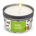 MAGNIFICENT 101 Sage & Clove Aromatherapy Candle - 6 Oz White Soy Wax - 35-Hour Burn Time - Long Lasting Sage & Energy Cle...