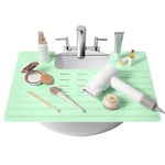 Maplefield Bathroom Sink Cover for Counter Space, Heat Resistant Silicone Sink Mat for Your Beauty Routine, Small Bathroom...