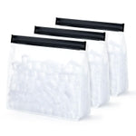 IMPRESA Large Reusable Ice Bag Set - Pack of 3, Clear - Leakproof Zip Closure & Ice Storage for Freezer - Dishwasher Safe ...
