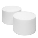 Bright Creations Cake Dummy Foam Cylinder Set - 6 In x 4 In, White, 2-Pack - Reusable Foam Craft Cylinders for Decorating ...