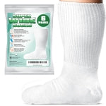 IMPRESA 6 Pack Super Wide Socks for Men and Women - Extra Wide Diabetic Socks for Swollen Feet and Ankles (No Grip) - Big ...