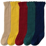 CozyWay Baby Knee High Sock - Stay-Up Newborn Knee High Socks - Soft Breathable Cotton-Blend Baby Hosiery - 0-6M, 5 Pairs,...