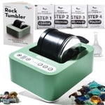 BRYTE Rock Tumbler & Tumbling Machine - Medium Mint Green, 3-Speed, Ages 8+ - Direct-Drive, 9-Day Timer & Cooling Quiet Mo...