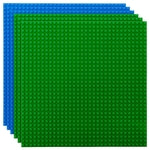 Strictly Briks Stackable Baseplates - 6 Pack Compatible with Classic Lego & Major Brick Brands, 10 x 10 in with 32 x 32 St...