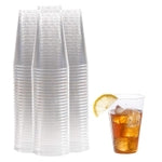 Prestee 100 Pack 14 oz Clear Plastic Cups - Versatile Plastic Wine Glasses Disposable for Cocktails, Water, Beer - Durable...