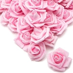 Bright Creations Light Pink Roses Artificial Flowers for Decoration, Stemless Fake Foam Rose Heads for Bridal Shower, Wedd...