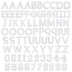 82 Piece Embroidered Iron on Letter Patches and Numbers for Clothing, Backpacks, Sew On Appliques, Arts and Crafts (White,...