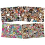 Merka Kids Table Placemats Set of 4 - 17 x 11 in, Multicolor - Reusable Plastic, Wipeable Cartoon Dining Mats - Monster Ta...
