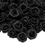 Bright Creations 100-Pack Black Artificial Flowers, Fake Foam Flowers for Halloween Decorations, DIY Crafts, Bouquets, and...