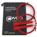 WOD Nation Adjustable Speed Jump Rope - High-Speed Rotation for MMA & Cardio Workout Equipment - adaptable Length for Home...