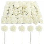 Bright Creations 3" Artificial Rose Flowers 60pcs Real Looking Fake Rose with Stem for DIY Wedding Bouquets and Bridal Sho...