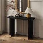 Fluted Console Table - Small Entry Desk for Narrow Spaces - Modern, Mid-Century Home Decor - Living Room Furniture - Solid...
