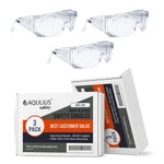 Aqulius Safety Glasses Over Eyeglasses - Shatter-Resistant Protective Eyewear - Anti-Fog & Scratch-Resistant Safety Glasse...
