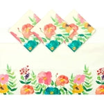 Sparkle and Bash Watercolor Plastic Tablecloth - 54 x 108 in, 3-Pack, Multicolor Rectangular - Disposable Floral Tableclot...