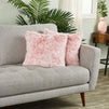 Blush Pink Faux Fur Throw Pillow Covers, Fuzzy Home Decor (18 x 18 Inches, 2 Pack)