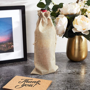 Wine Burlap Gift Bags with Drawstring (13 In, 24 Pack)