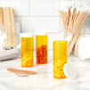 Empty Prescription Bottles with Lids, Plastic 6 Dram Pill Vials (Orange, 50 Pack)