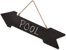 Juvale Hanging Chalkboard Directional Arrow Sign for Party and Decoration, 15.5 x 4 Inches