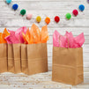 Kraft Gift Bags with Handles for Party Favors, Shopping, Retail (Medium, 24 Pack)