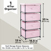 4-Tier Tall Closet Dresser with Drawers - Clothes Organizer and Small Fabric Storage for Bedroom (Pink)