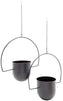 Black Metal Hanging Planter (12 x 25.75 Inches, 2 Pack)