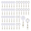 100 Pack Retractable Badge Reel, ID Holders for Nurses and Teachers, Office Supplies, White (26.5 In)