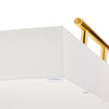 White Serving Tray for Coffee Table, 16x12" with Coasters and Decorative Interchangeable Gold and Silver Handles