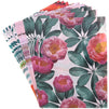 Decorative 2-Pocket Folders, Plastic, Letter Size, 3 Floral Designs (12 Pack)