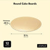 Gold Foil Round Cake Boards, 10 Inch Scalloped Dessert Base (12 Pack)