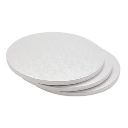 3 Pack 12-Inch Round Cake Drum Board Set, Round Boards for Baking Supplies, Desserts (0.5 Inches Thick)