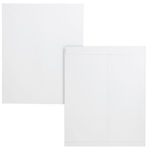 50 Pack Stay Flat Rigid Mailers 17x21 with Self Adhesive Seal, Bulk White Cardboard Envelopes for Shipping, Mailing