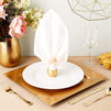 Square Metallic Gold Plastic Charger Plates and Napkin Rings Set (Serves 6)