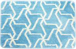 Microfiber Bath Mat, Non Slip and Soft Rug for Bathroom Floor, Tub and Shower, Shaggy Light Blue, 32 x 20 in.