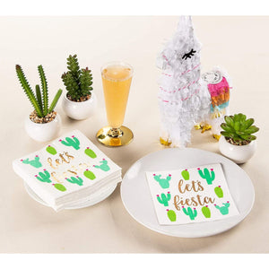 Let’s Fiesta Paper Napkins for Cinco De Mayo Party (5.5 x 5.5 In, 50 Pack)
