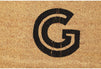 Coco Coir Initial Letter G Monogram Doormat (30 x 17 In)