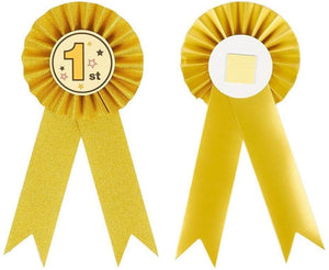 6-Pack Award Ribbons - Rosette Ribbons Award Set - Recognition Awards for 1st, 2nd, 3rd Place of Science Fairs, Ceremonies and Events Certificates, Gold, Silver, Bronze, 7.5 Inches