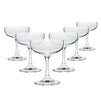 6 Pack Vintage Champagne Coupe Glasses for Weddings, Cocktail Parties, Bar (7oz)