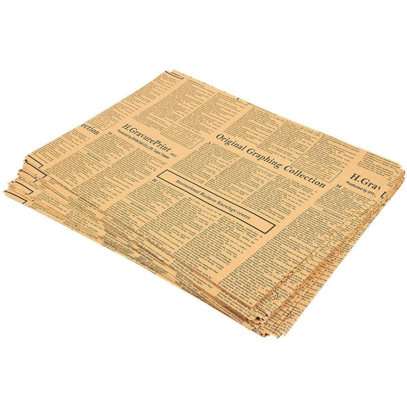 Newspaper Wrapping Paper for Men's Birthday Gifts, 12 Printed Sheets (27 x 19 In)