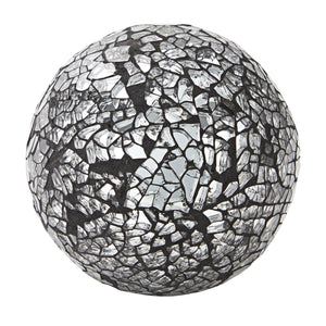 5 Pack Black Decorative Balls for Centerpiece Bowls, 3-Inch Mosaic Glass Sphere for Home Décor, Accessories for Living Room