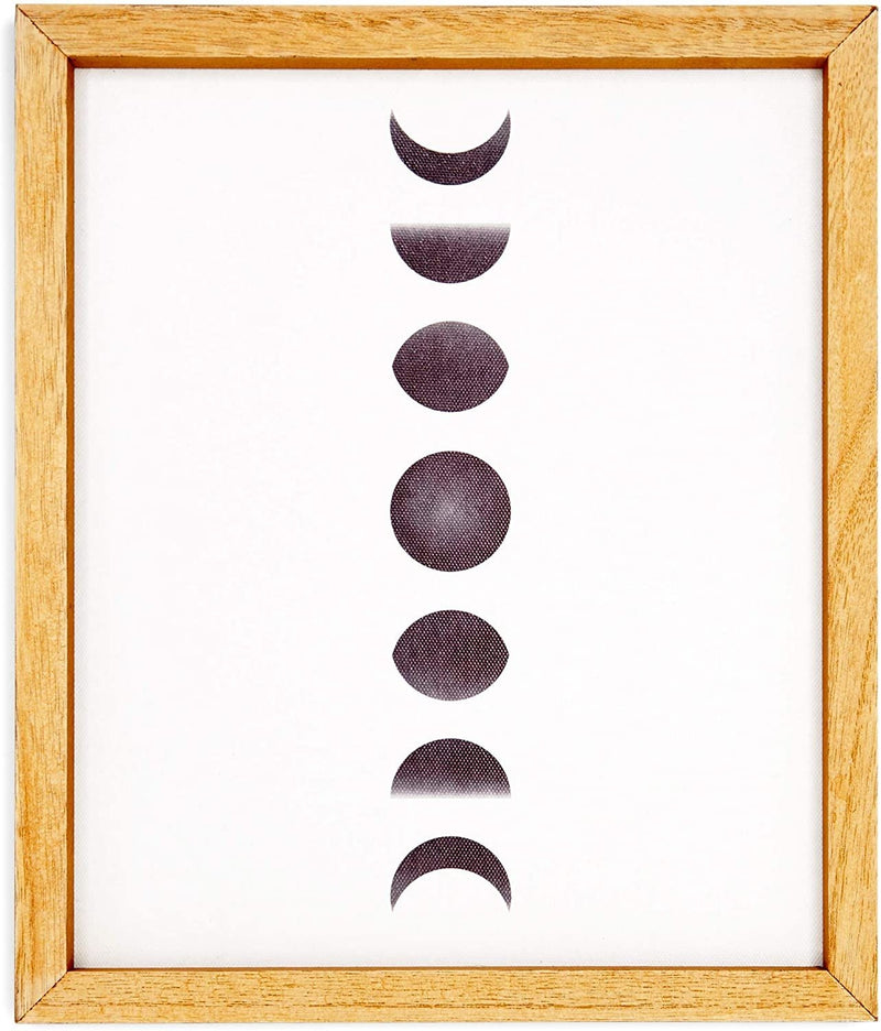 Moon Phases Wall Décor, Modern Framed Art (10 x 11.8 Inches)