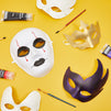 Paper Mache Masks for Mardi Gras Masquerade, 10 Blank Designs for Decorating (16 Pack)