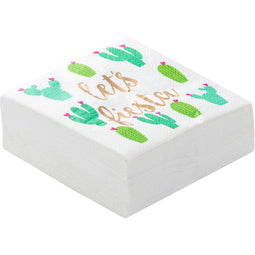 Let’s Fiesta Paper Napkins for Cinco De Mayo Party (5.5 x 5.5 In, 50 Pack)